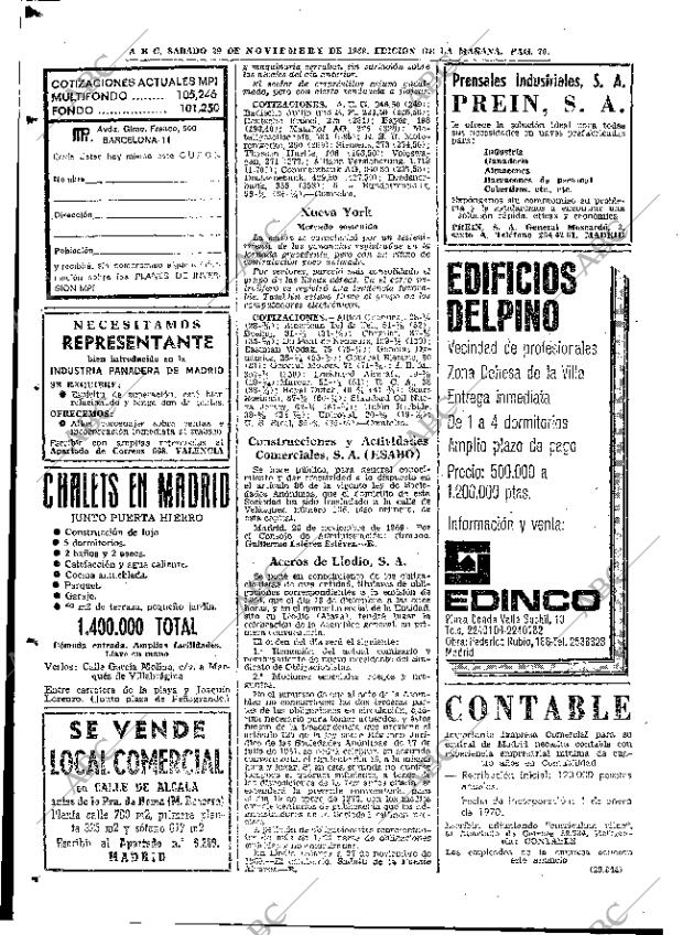 ABC MADRID 29-11-1969 página 70