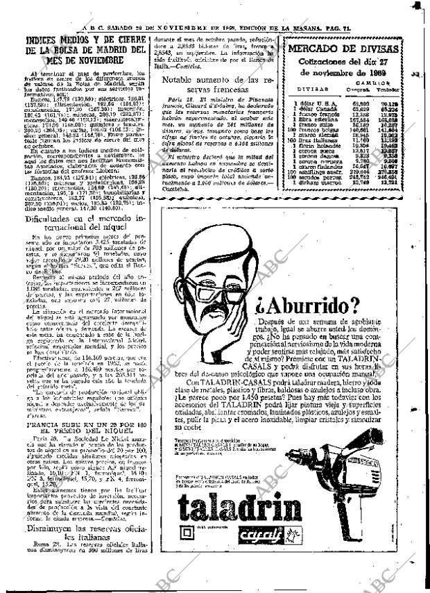 ABC MADRID 29-11-1969 página 71