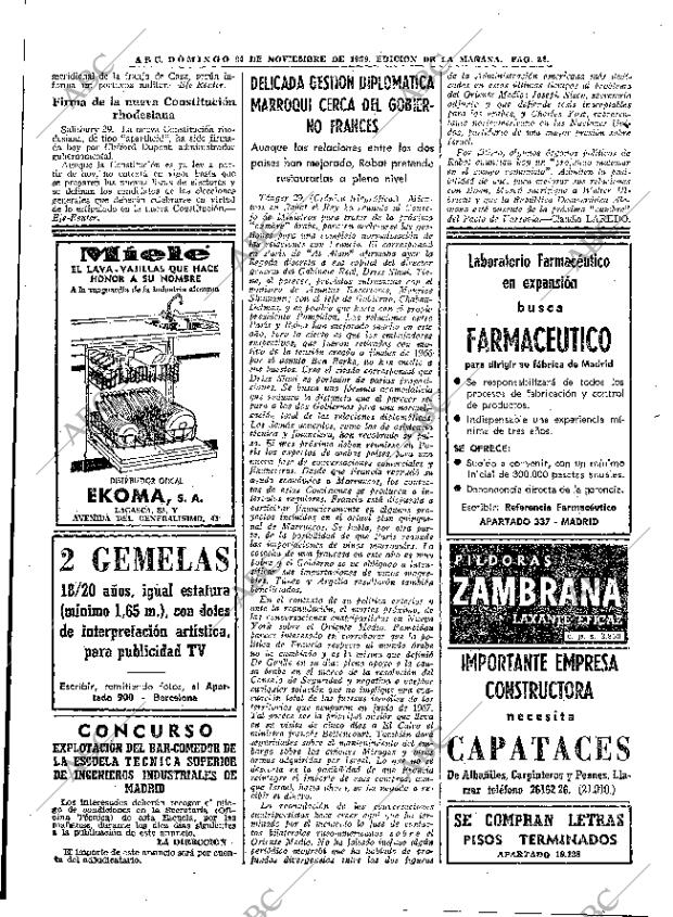 ABC MADRID 30-11-1969 página 22