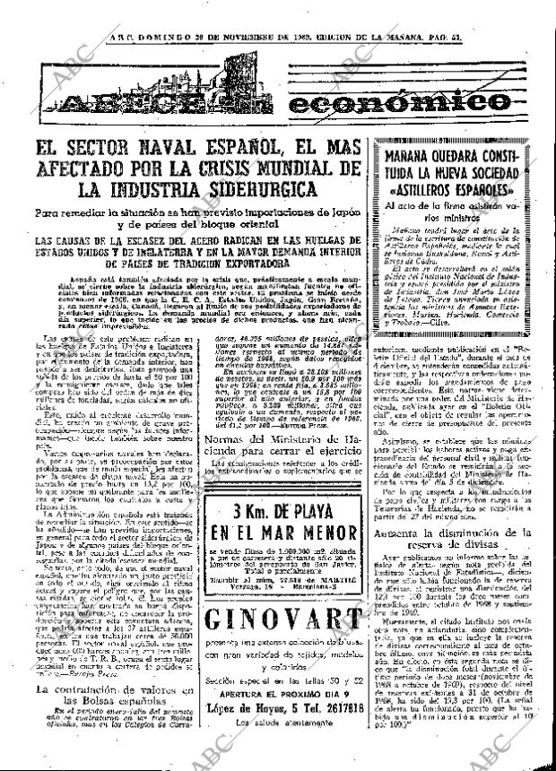 ABC MADRID 30-11-1969 página 57