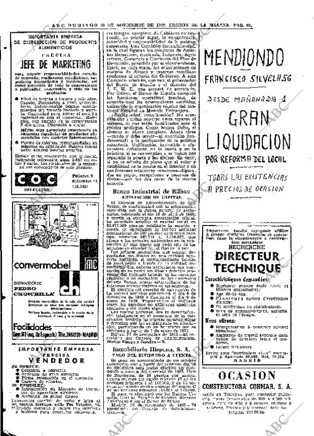 ABC MADRID 30-11-1969 página 62