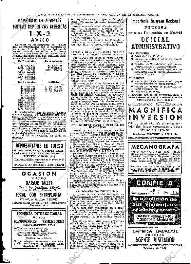 ABC MADRID 30-11-1969 página 68