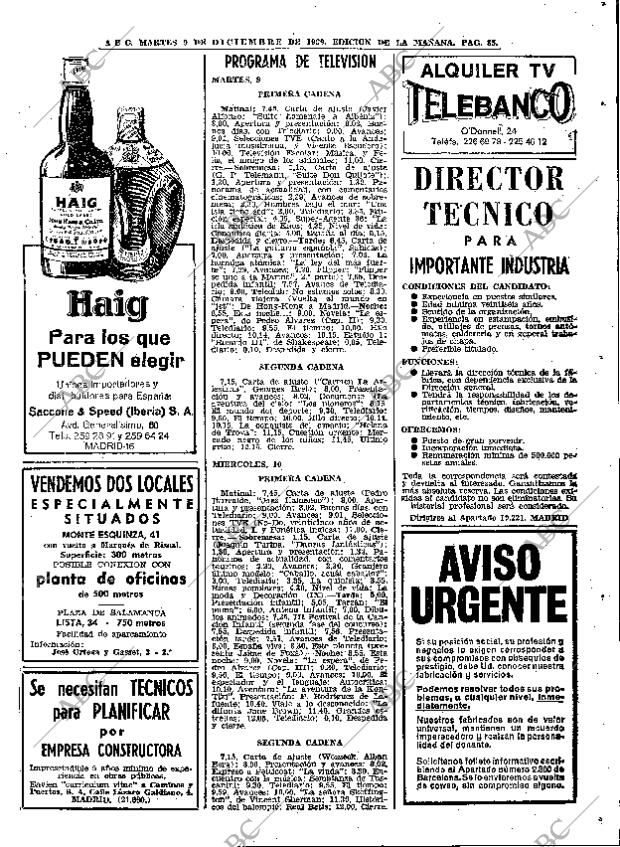 ABC MADRID 09-12-1969 página 85