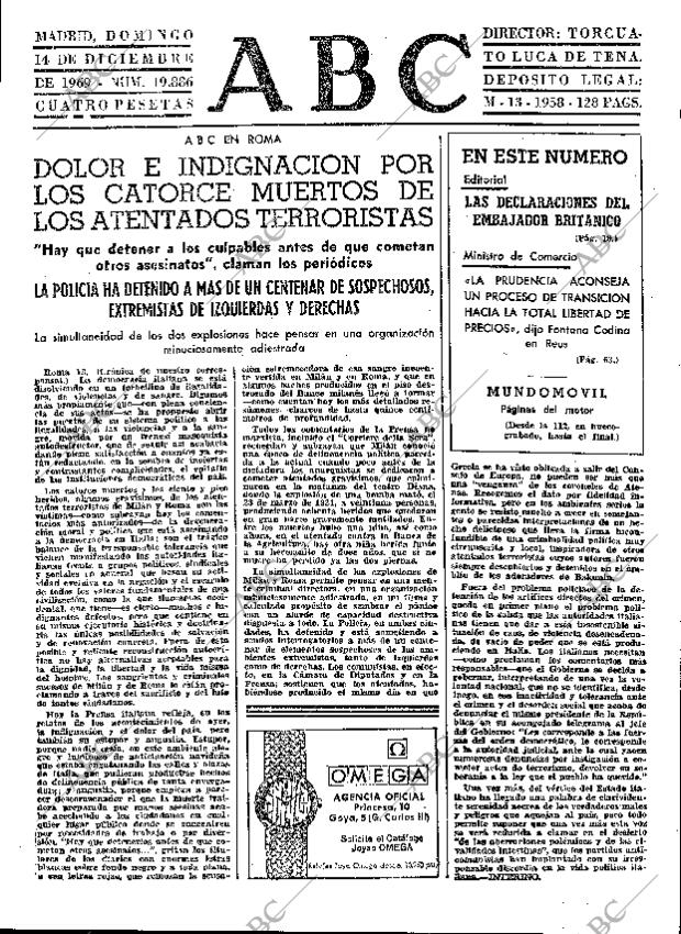 ABC MADRID 14-12-1969 página 19