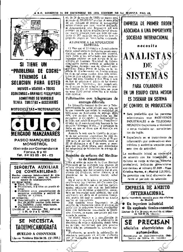 ABC MADRID 14-12-1969 página 48