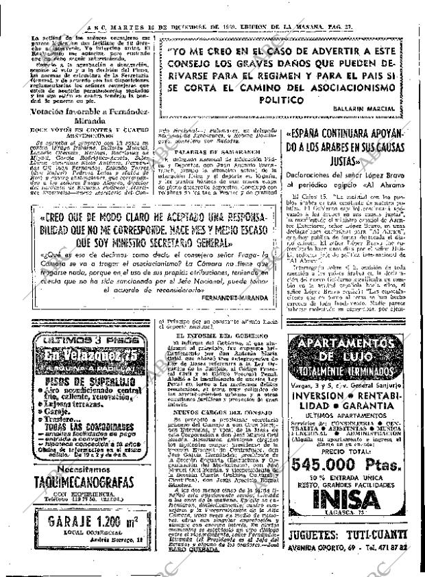 ABC MADRID 16-12-1969 página 27