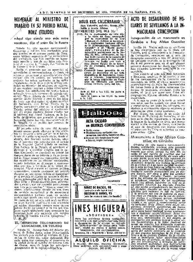 ABC MADRID 16-12-1969 página 43