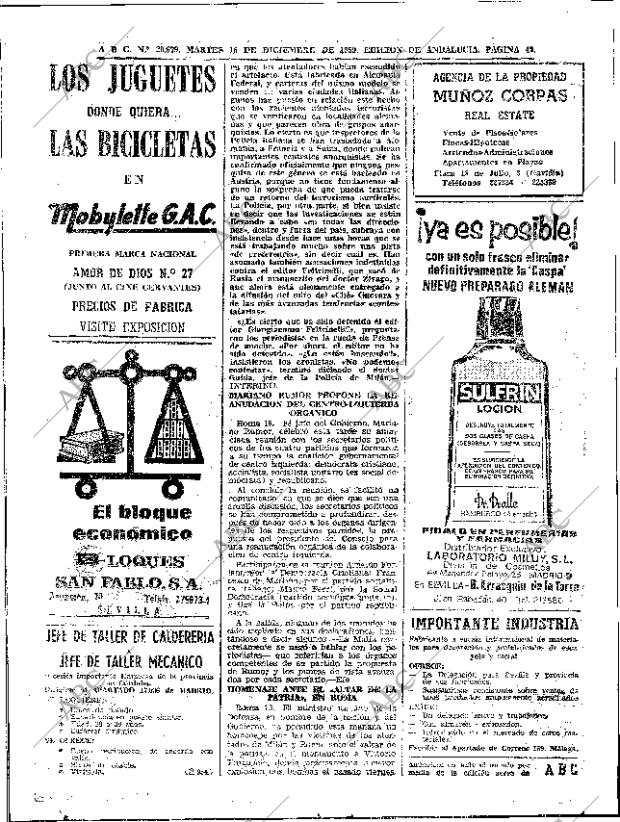 ABC SEVILLA 16-12-1969 página 40