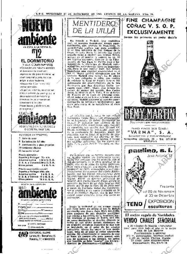 ABC MADRID 17-12-1969 página 70