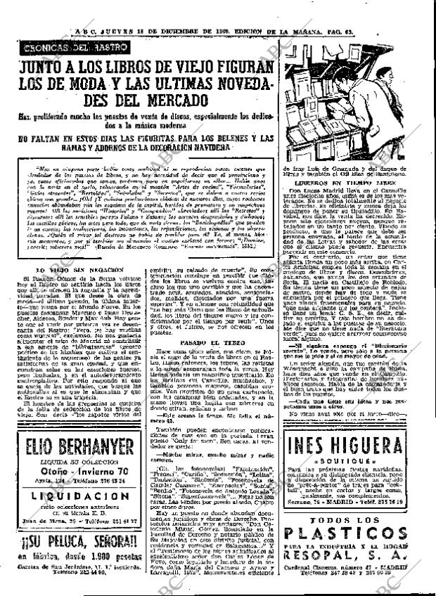 ABC MADRID 18-12-1969 página 63