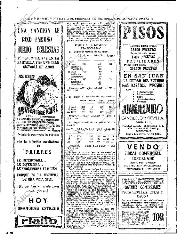 ABC SEVILLA 19-12-1969 página 74