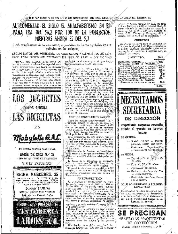 ABC SEVILLA 19-12-1969 página 75