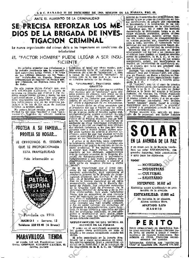 ABC MADRID 20-12-1969 página 49