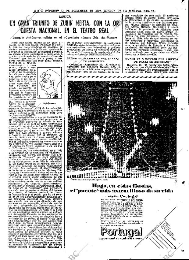 ABC MADRID 21-12-1969 página 73