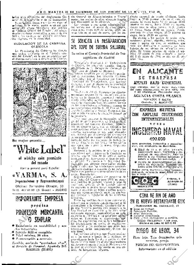 ABC MADRID 23-12-1969 página 46