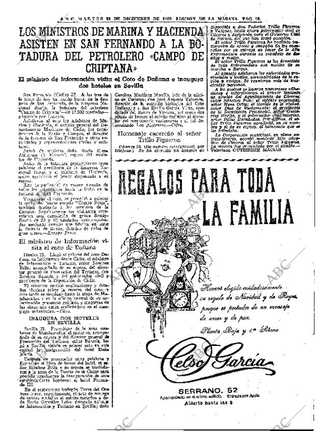 ABC MADRID 23-12-1969 página 63