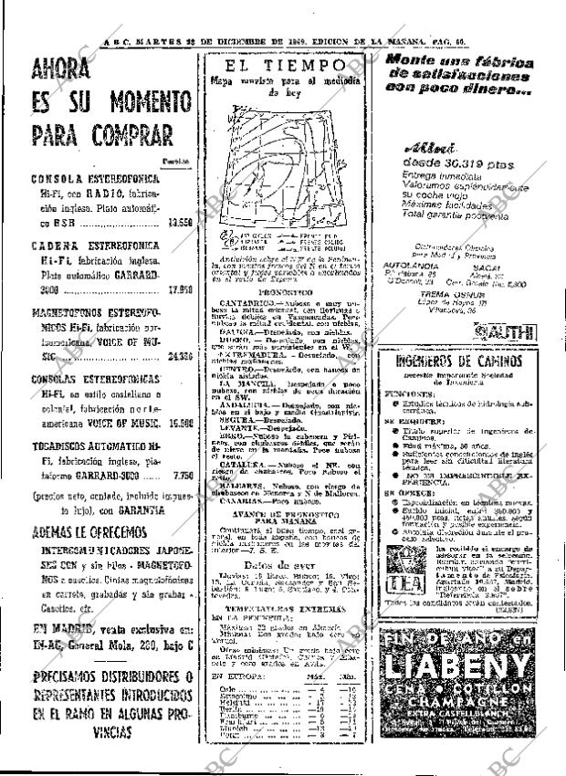 ABC MADRID 23-12-1969 página 64
