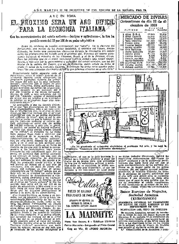 ABC MADRID 23-12-1969 página 83