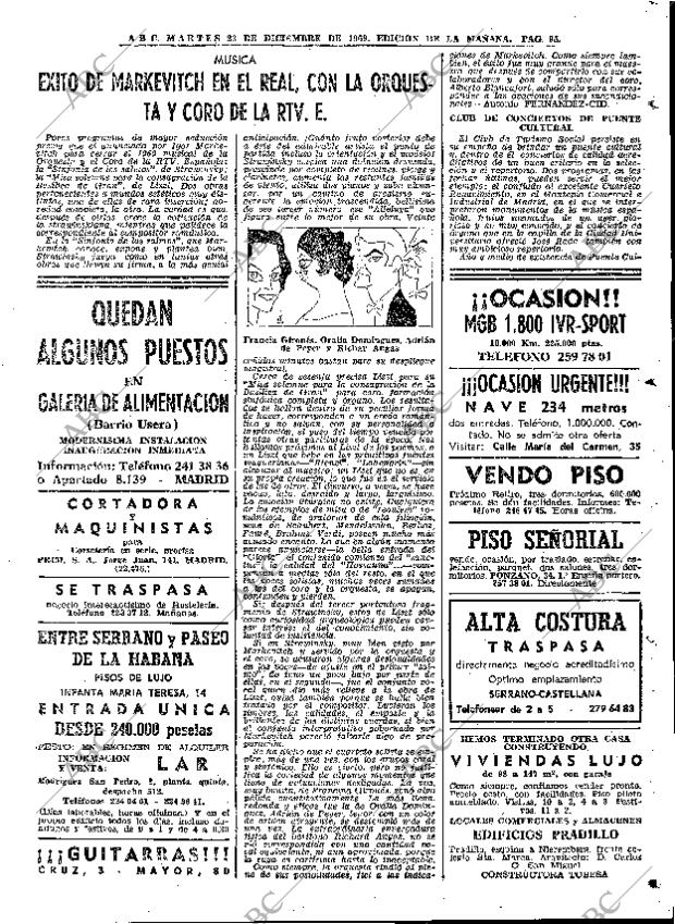 ABC MADRID 23-12-1969 página 99