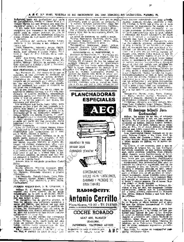 ABC SEVILLA 23-12-1969 página 77