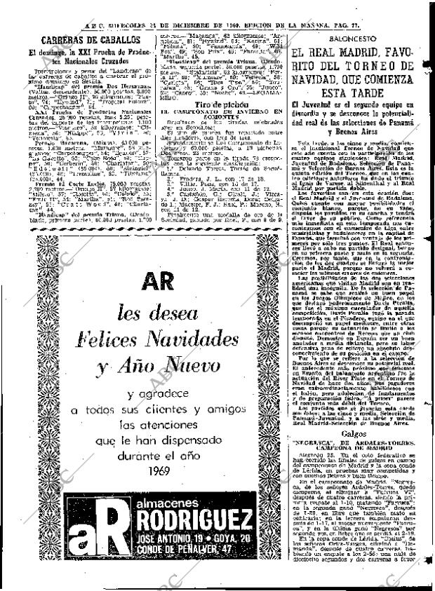 ABC MADRID 24-12-1969 página 77