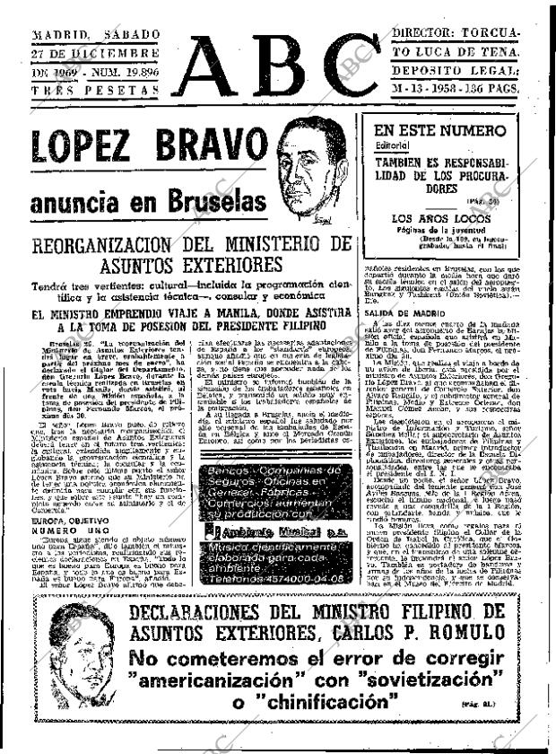 ABC MADRID 27-12-1969 página 29