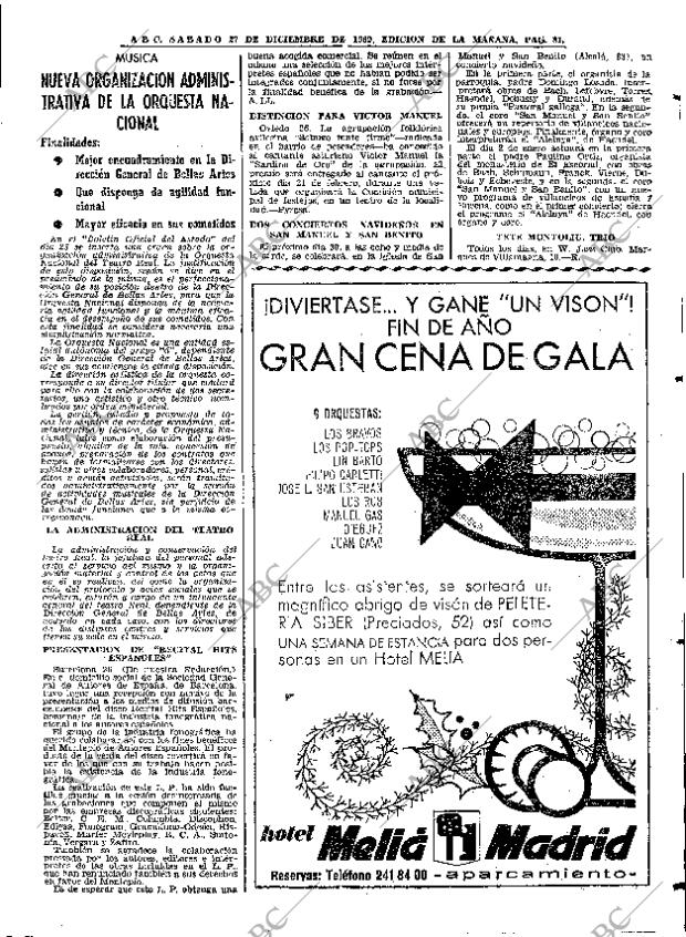 ABC MADRID 27-12-1969 página 81