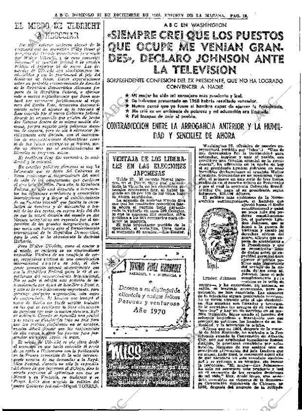 ABC MADRID 28-12-1969 página 19