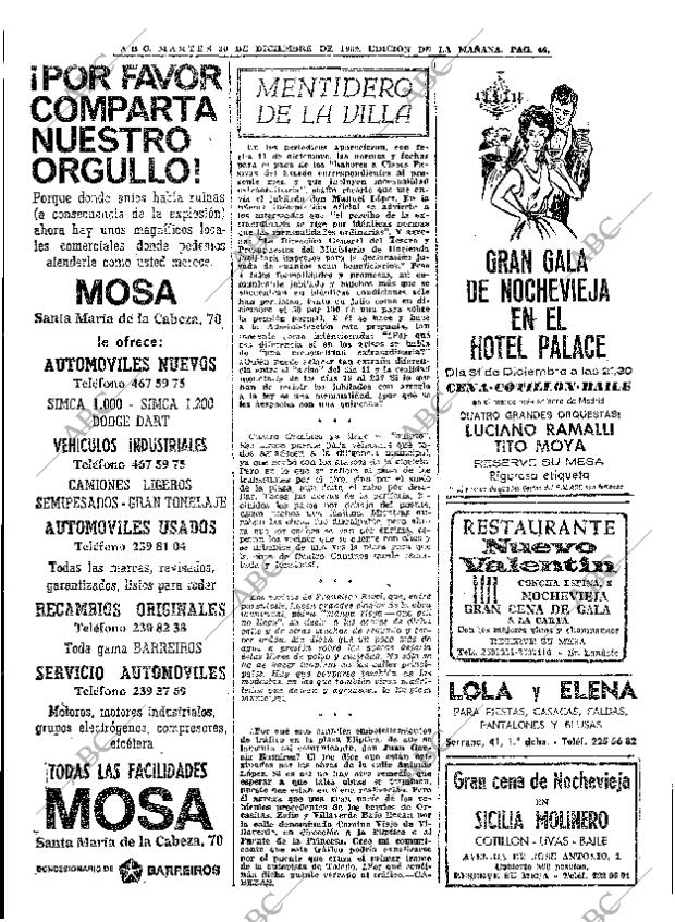 ABC MADRID 30-12-1969 página 46