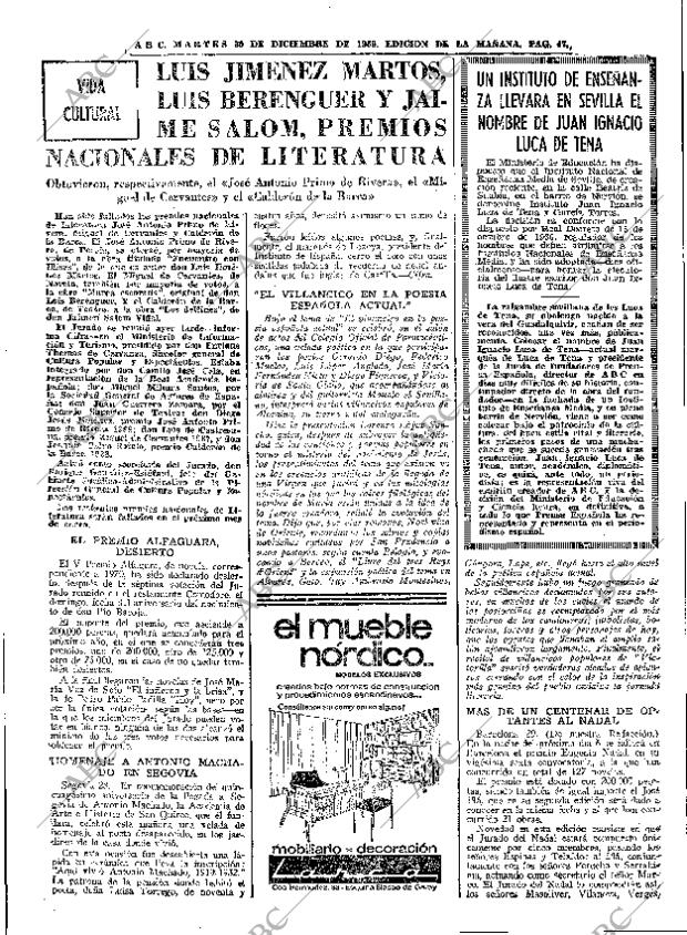 ABC MADRID 30-12-1969 página 47