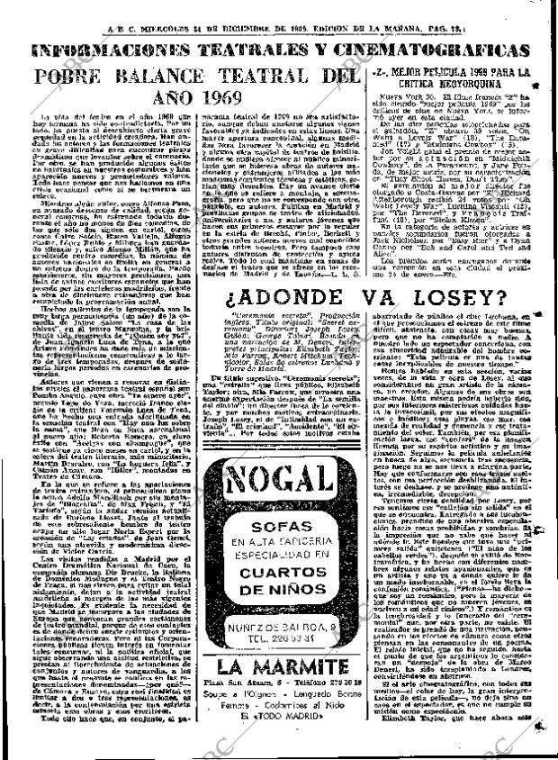 ABC MADRID 31-12-1969 página 73