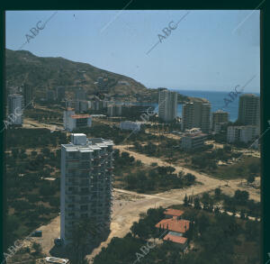 Vistas aéreas de los hoteles y apartamentos