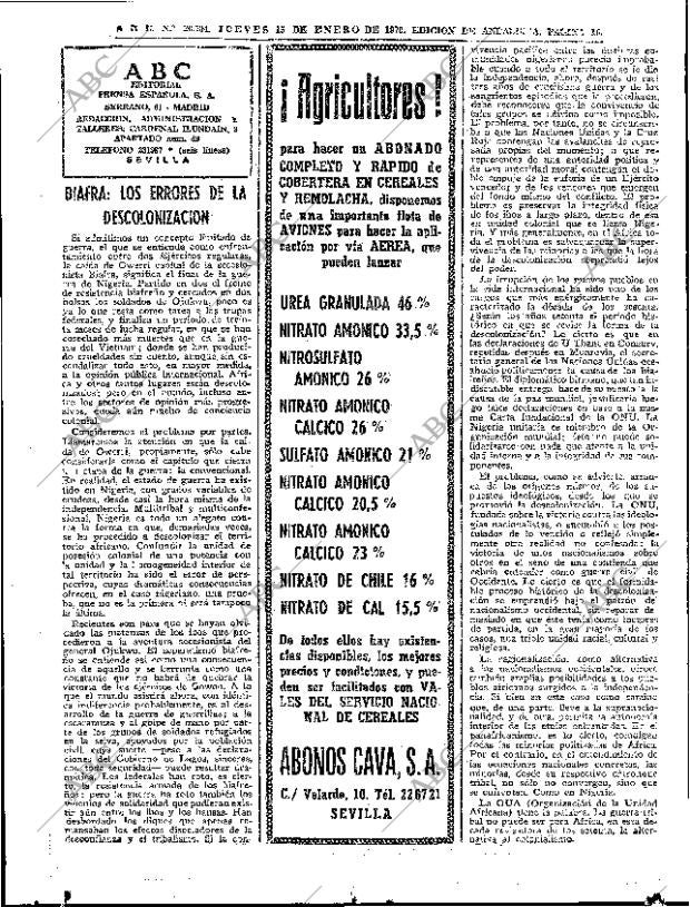 ABC SEVILLA 15-01-1970 página 16