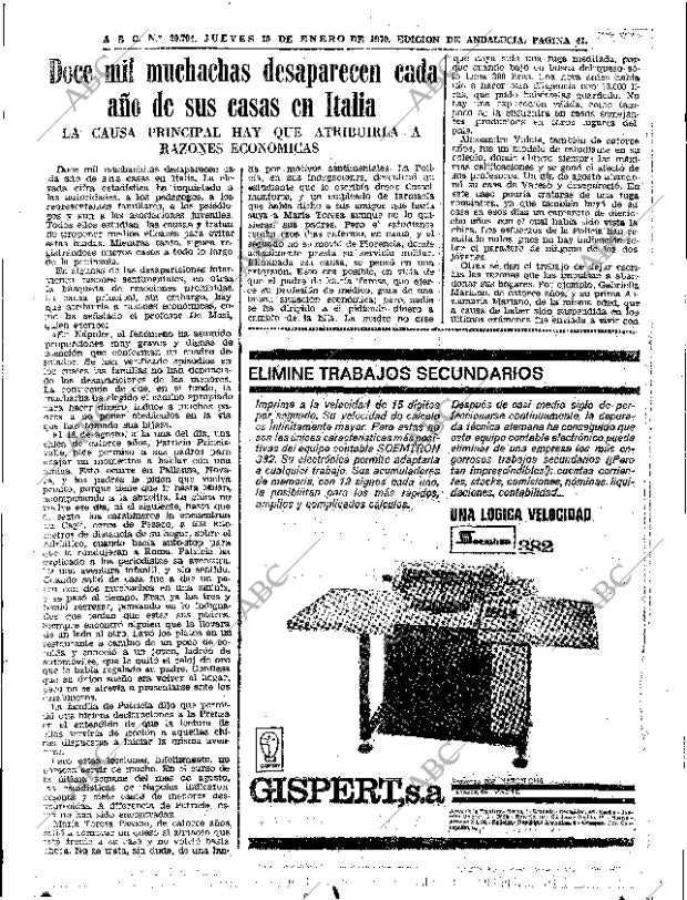 ABC SEVILLA 15-01-1970 página 41