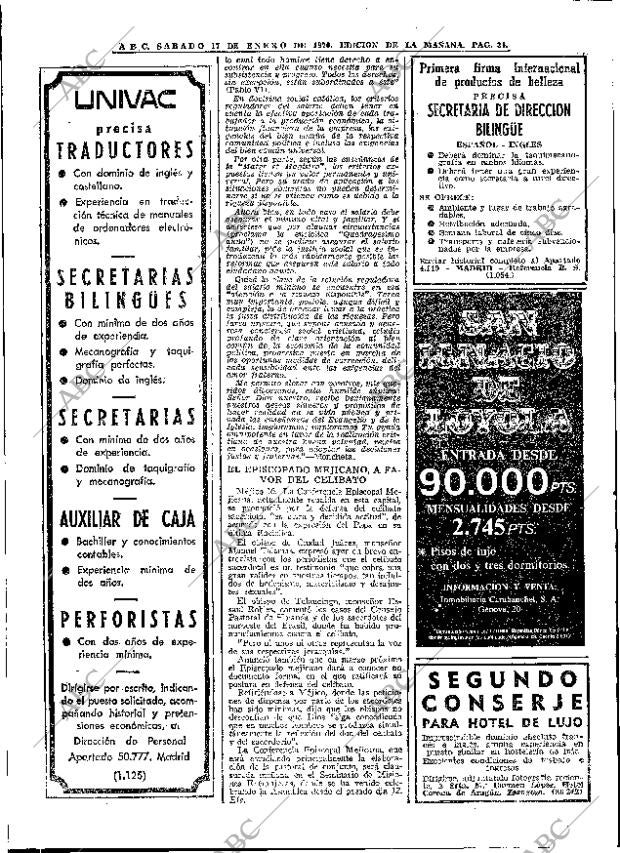 ABC MADRID 17-01-1970 página 34