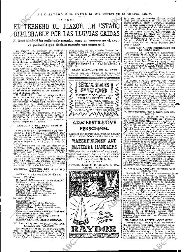 ABC MADRID 17-01-1970 página 61