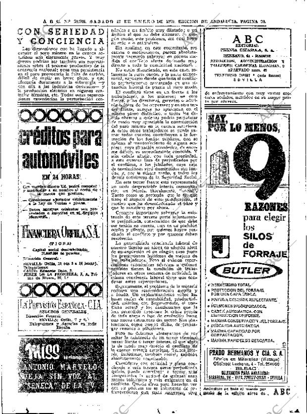 ABC SEVILLA 17-01-1970 página 20