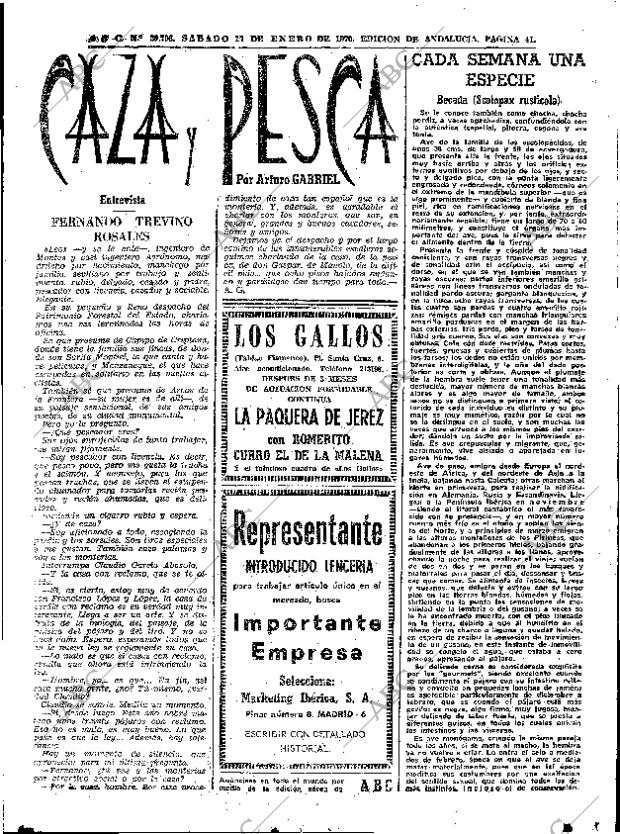 ABC SEVILLA 17-01-1970 página 41