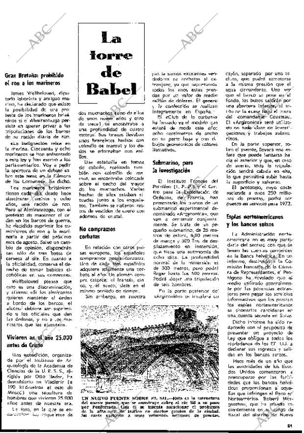 BLANCO Y NEGRO MADRID 17-01-1970 página 61