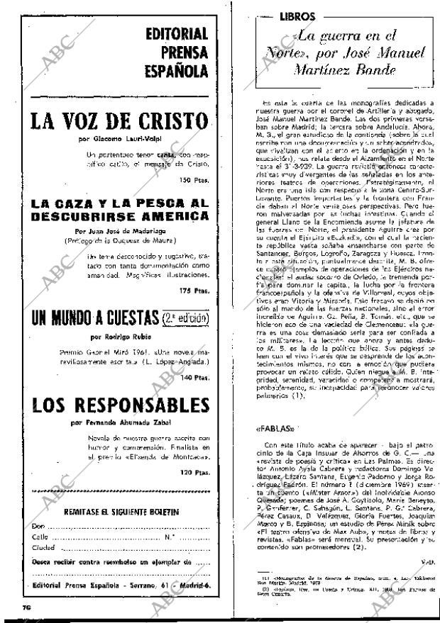 BLANCO Y NEGRO MADRID 17-01-1970 página 76