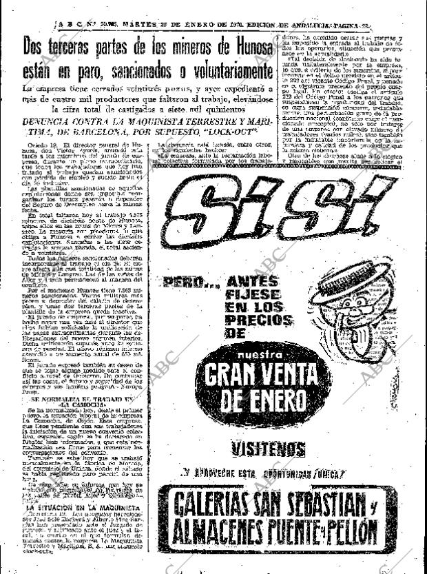 ABC SEVILLA 20-01-1970 página 23