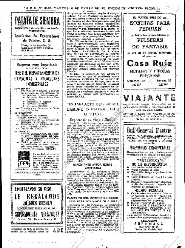 ABC SEVILLA 20-01-1970 página 28