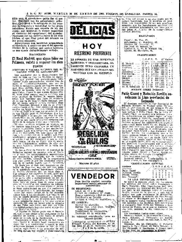 ABC SEVILLA 20-01-1970 página 58