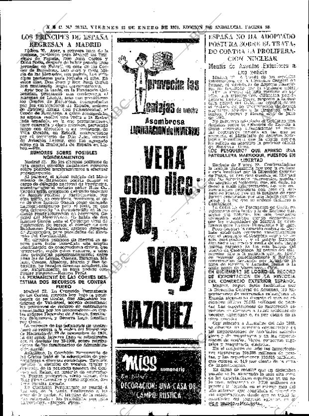 ABC SEVILLA 23-01-1970 página 58