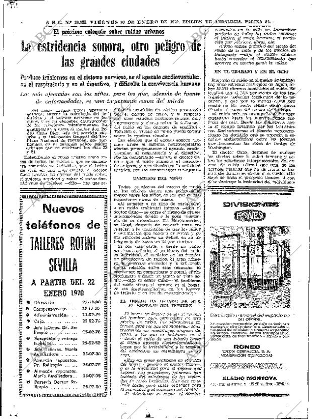 ABC SEVILLA 23-01-1970 página 62