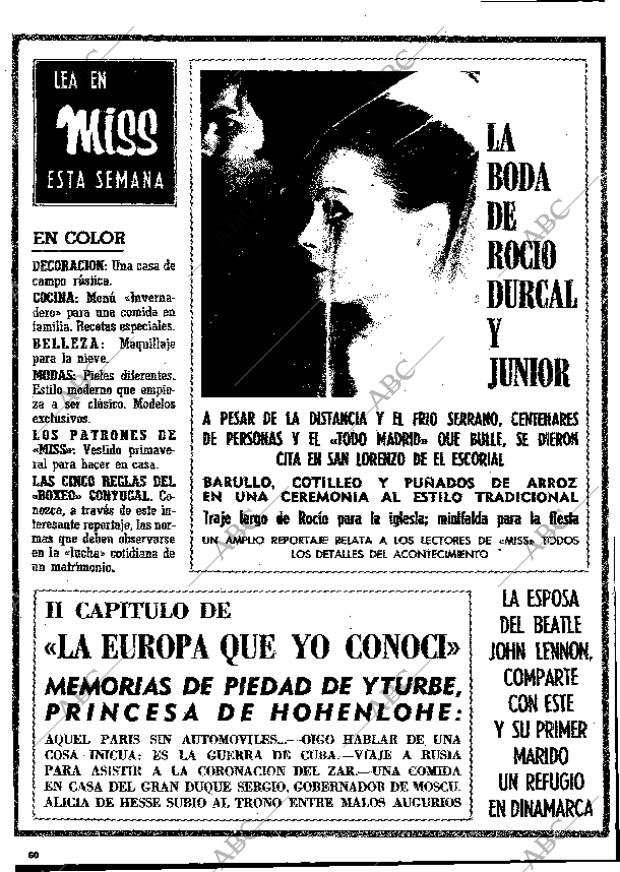 BLANCO Y NEGRO MADRID 24-01-1970 página 60