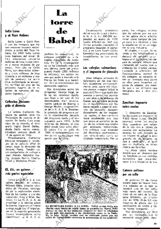 BLANCO Y NEGRO MADRID 24-01-1970 página 61
