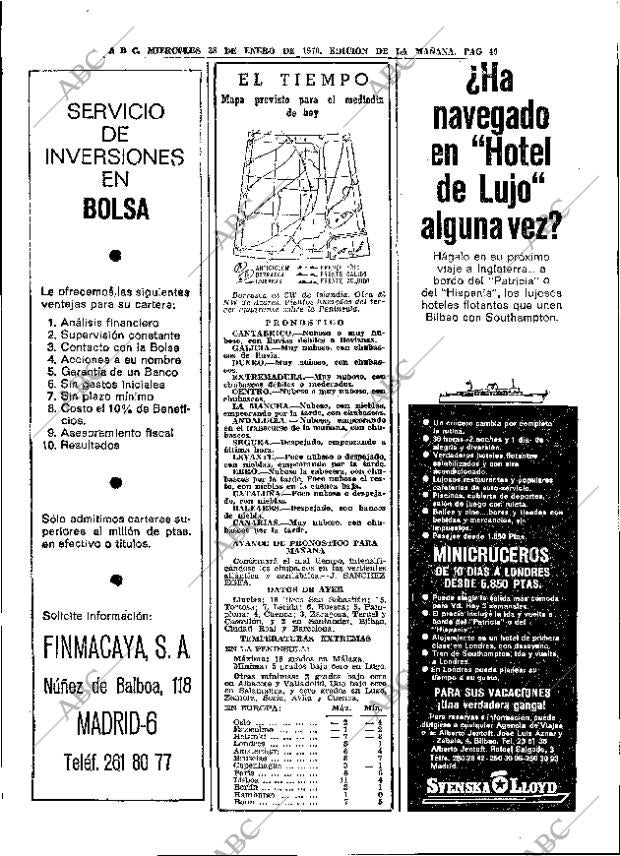 ABC MADRID 28-01-1970 página 40