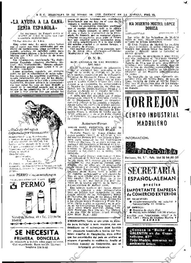 ABC MADRID 28-01-1970 página 65