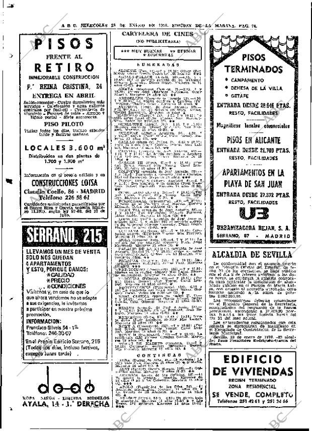 ABC MADRID 28-01-1970 página 74